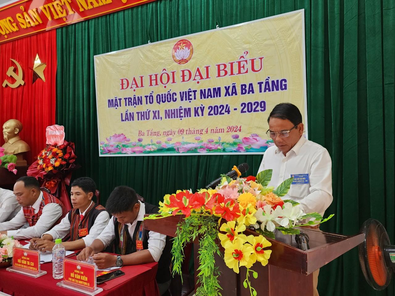 Đại hội đại biểu Mặt trận Tổ quốc Việt Nam xã Ba Tầng lần thứ XI, nhiệm kỳ 2024-2029